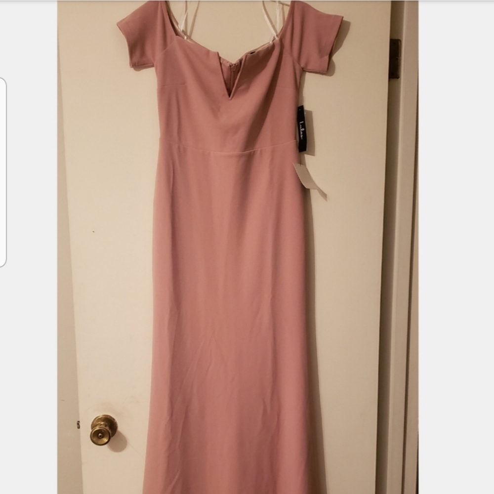Lulu's Lynne Off the Shoulder Maxi Dress